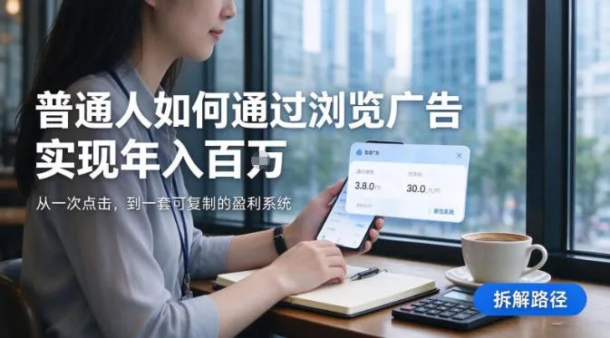 2026最新技术，24小时全自动浏览广告，全网独家项目，单台设备日入200+新手小白可快速上手，支持实地学习实地考察【揭秘】-续财库