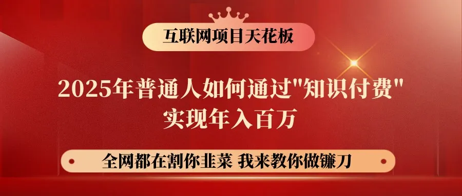 网创项目终点站-镰刀训练营超级IP合伙人，25年普通人如何通过“知识付费”年入百万-续财库