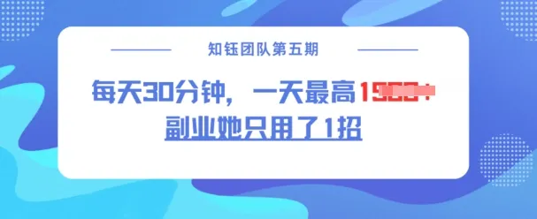 副业她只用了1招,每天30分钟,无脑二创,一天最高1.5k-续财库