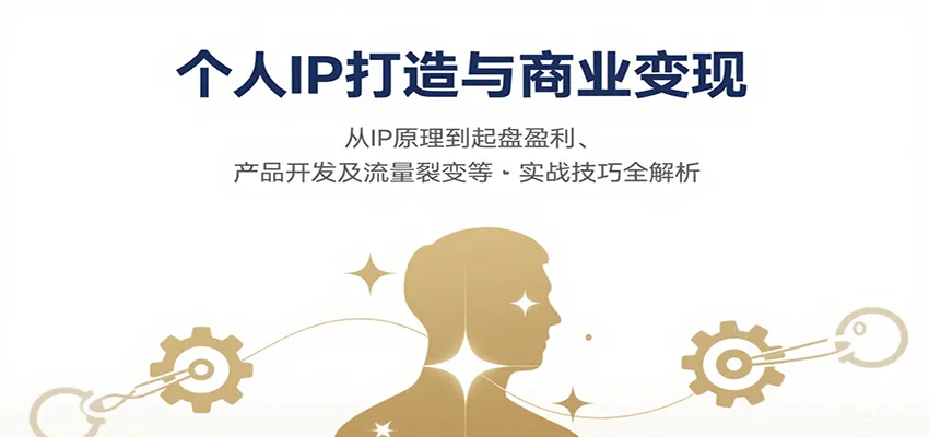 个人IP打造与商业变现，从IP原理到起盘盈利、产品开发及流量裂变等实战技巧全解析-续财库