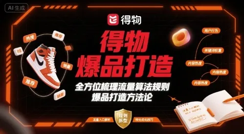 得物爆品打造，全方位梳理得物流量算法规则爆品打造规则-续财库