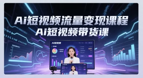 Ai短视频流量变现课程，Ai短视频带货课-续财库
