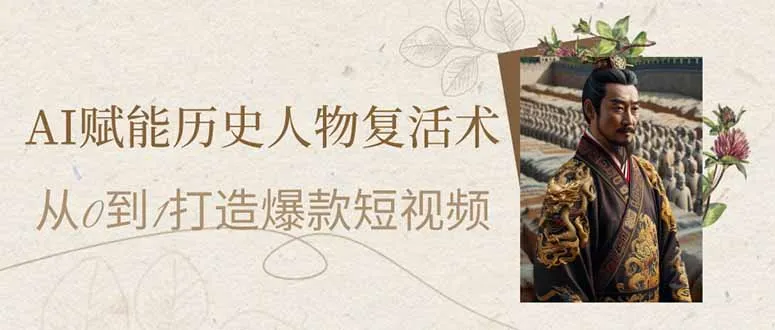 AI赋能历史人物复活术:从0到1打造爆款短视频-续财库