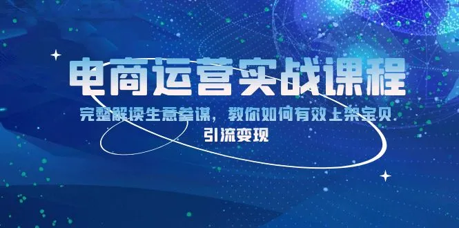 电商运营实战课程:完整解读生意参谋,教你如何有效上架宝贝,引流变现-续财库