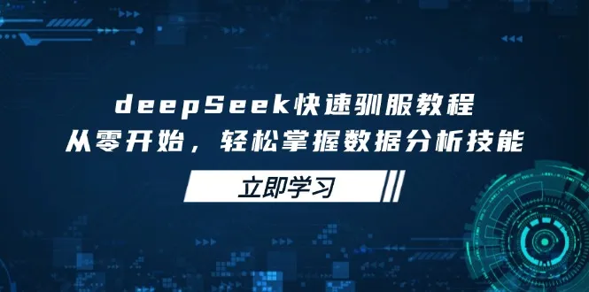deepSeek快速驯服教程，从零开始，轻松掌握数据分析技能-续财库