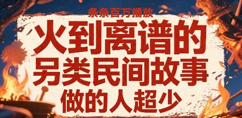 火到离谱的另类民间故事，条条百W播放，做的人超少-续财库