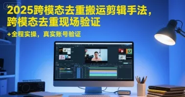 2025跨模态去重搬运剪辑手法,跨模态去重现场验证 +全程实操,真实账号验证-续财库