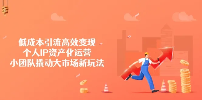 低成本引流高效变现，个人IP资产化运营，小团队撬动大市场新玩法-续财库