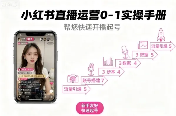 小红书直播运营0-1实操手册，帮您快速开播起号-续财库
