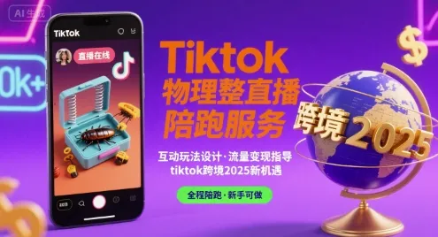 Tiktok物理整蛊直播陪跑服务-tiktok跨境2025-续财库