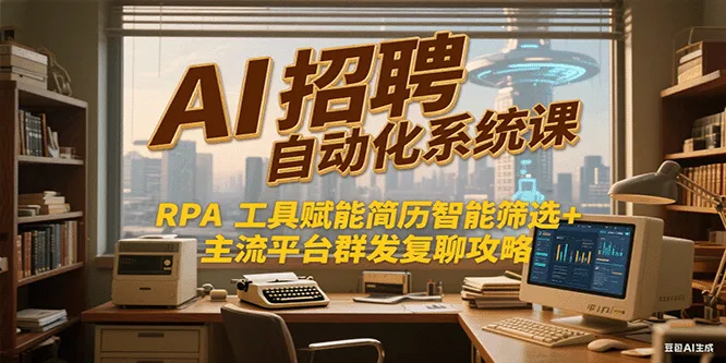 AI招聘自动化系统课,RPA工具赋能简历智能筛选+主流平台群发复聊全攻略-续财库