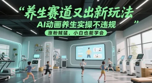 养生赛道又出新玩法，AI动画养生实操不违规，涨粉贼猛，小白也能学会-续财库