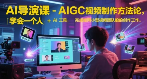 AI导演课-AIGC视频制作方法论,学会一个人+AI工具,完成如同小型视频团队般的创作工作,实现导演梦-续财库