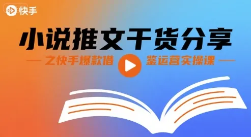 小说推文干货分享之快手爆款借鉴运营实操课-续财库