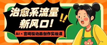 治愈系流量新风口，AI+宫崎骏动画创作实战课，从0到1打造爆款视频-续财库