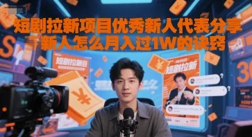 短剧拉新项目优秀新人代表分享新人怎么月入过1W的诀窍-续财库