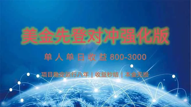 美金先登计划对冲强化版，2025年黑马中最暴力收益日收益1k-4k(可放大...-续财库