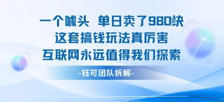 一个噱头单日卖了980米 这套搞钱玩法真厉害 互联网永远值得我们探索-续财库
