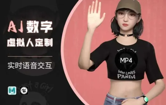 Ai数字人虚拟(智能体)实时语音交互特训营,自行定制超写实角色AI数字人交互技术-续财库
