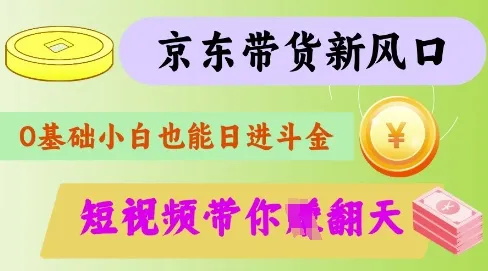 最新京东短视频带货代运营秘籍，轻松躺挣【揭秘】-续财库