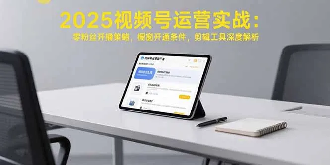 2025视频号运营实战：零粉丝开播策略，橱窗开通条件，剪辑工具深度解析-续财库