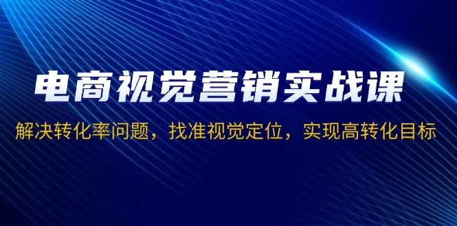 电商视觉营销实战课,解决转化率问题,找准视觉定位,实现高转化目标-续财库