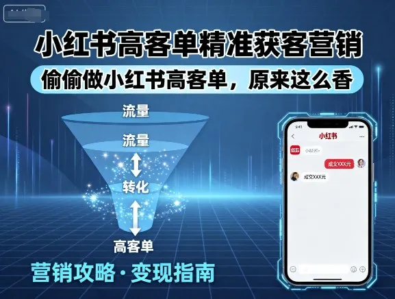 小红书高客单精准获客营销，偷偷做小红书高客单，原来这么香-续财库