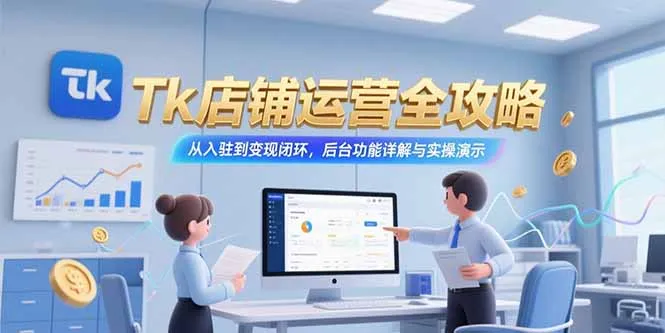 Tk店铺运营全攻略，从入驻到变现闭环，后台功能详解与实操演示-续财库