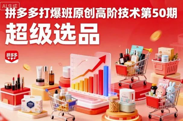 拼多多打爆班原创高阶技术第50期，超级选品-续财库