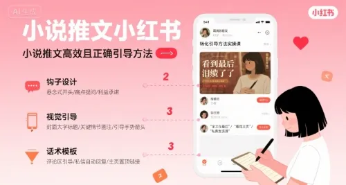 小说推文小红书高转化引导方法实操课，小说推文高效且正确引导方法-续财库