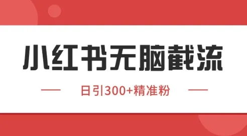小红书截流同行客源，独家野路子获客玩法 日引200+暴力获客【揭秘】-续财库