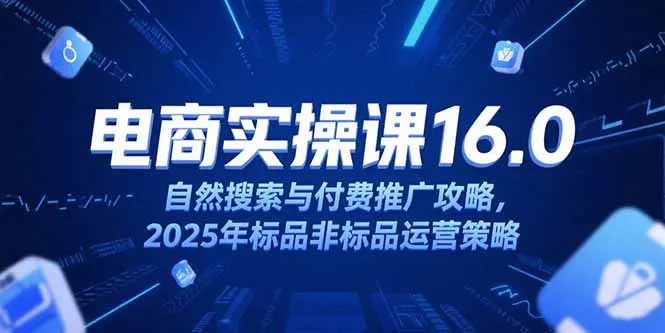 淘宝电商运营课16.0，自然搜索与付费推广攻略，2025年标品非标品运营策略-续财库