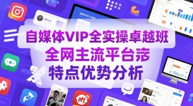 自媒体VIP全实操卓越班,全网主流平台特点优势分析-续财库
