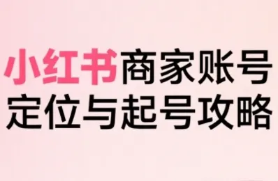 小红书电商全链路实战从定位到爆单，系统拆解小红书商家起号全流程(更新)-续财库