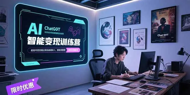 AI智能变现训练营，ChatGPT写作变现，电影解说制作，图文带货方法论-续财库