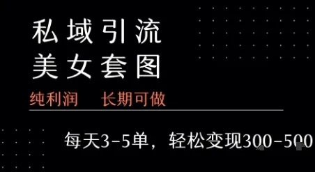 私域卖套图每天3-5单   每单利润99-2张+-续财库