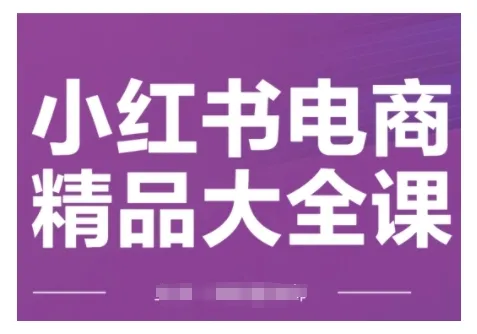 小红书电商精品大全课，快速掌握小红书运营技巧，实现精准引流与爆单目标，轻松玩转小红书电商(更新2月)-续财库