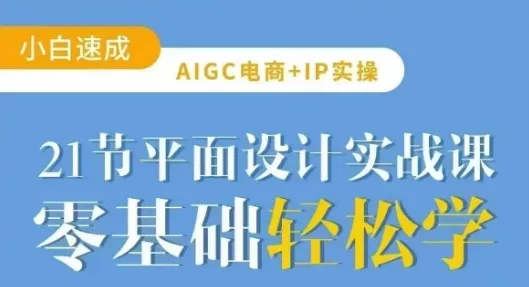 AIGC电商必备实操21节平面设计实战课,教你玩转AI-续财库