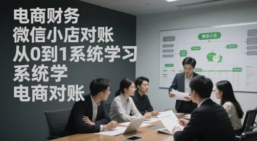 电商财务微信小店对账,从0到1系统学习电商对账-续财库