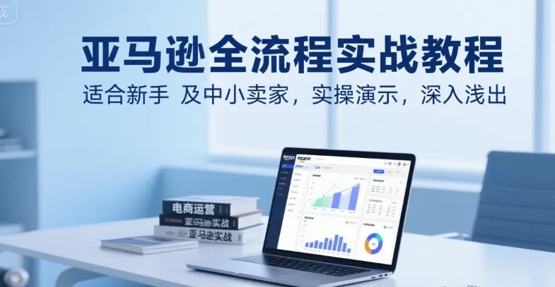 亚马逊全流程实战教程，适合新手及中小卖家，实操演示，深入浅出-续财库