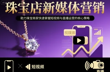 珠宝店新媒体营销,助力珠宝商家快速掌握短视频与直播运营的核心策略-续财库