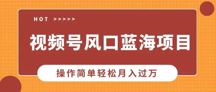 视频号风口蓝海项目,中老年人的流量密码,操作简单轻松月入过万-续财库