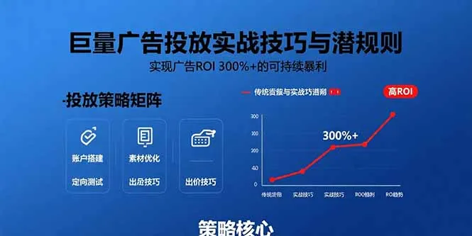 巨量广告投放实战技巧与潜规则:实现广告ROI 300%+的可持续暴利-续财库
