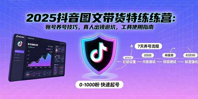 2025抖音图文带货特练营：账号养号技巧，真人出镜避坑，工具使用指南-续财库