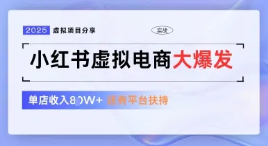 小红书虚拟电商项目,平台大力免费流量扶持,低门槛1拖3玩法-续财库