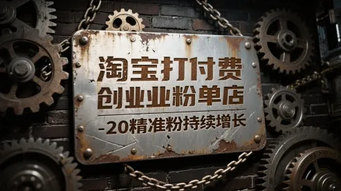 淘宝打付费创业粉单店每天稳定10-20精准粉持续增长【揭秘】-续财库
