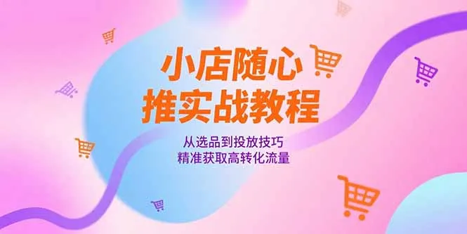 小店随心推实战教程,从选品到投放技巧,精准获取高转化流量-续财库